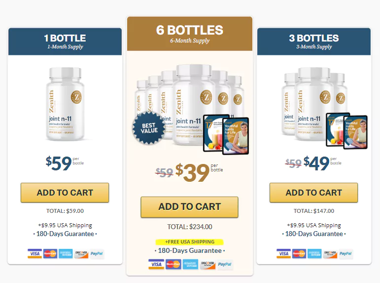 Joint N-11® Official Pricing – Special Multi-Bottle Offers